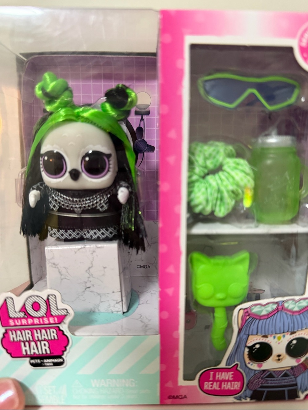 L.O.L. Surprise! Doll with Neon Green & Black Hair Accents